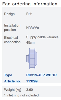 Характеристики RH31V-4EP.WD.1R, арт. 113299